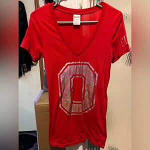 Pink-Victoria's Secret Ohio State T-shirt Small